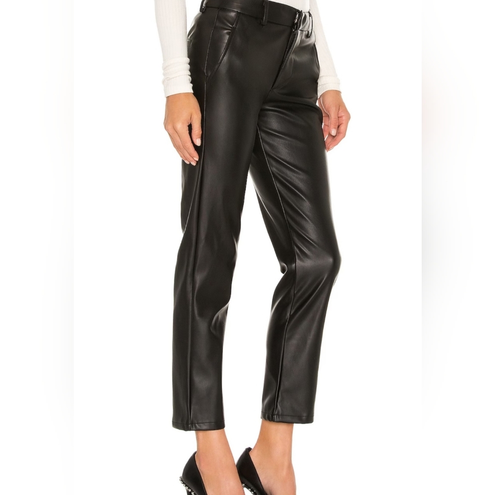 NWT Franny Faux Leather Trouser in Black LBLC The Label